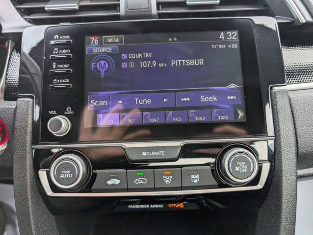 2020 Honda Civic Sedan Sport Adaptive Cruise Remote Start Smart Tech Safety Pkg Keyless Start Bluetooth