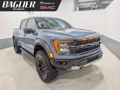 2023 Ford F-150 Raptor 3.5L V6 Raptor 37 Performance Pkg Blue Interior Azure Gray Metallic