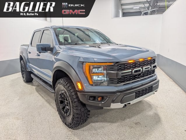 2023 Ford F-150 Raptor 3.5L V6 Raptor 37 Performance Pkg Blue Interior Azure Gray Metallic