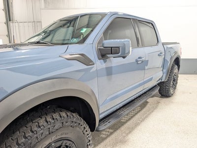 2023 Ford F-150 Raptor 3.5L V6 Raptor 37 Performance Pkg Blue Interior Azure Gray Metallic