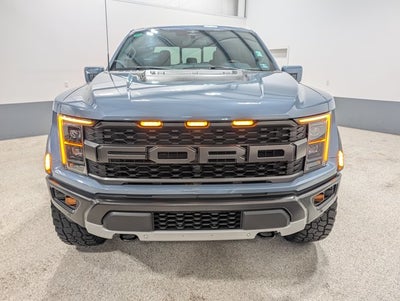 2023 Ford F-150 Raptor 3.5L V6 Raptor 37 Performance Pkg Blue Interior Azure Gray Metallic