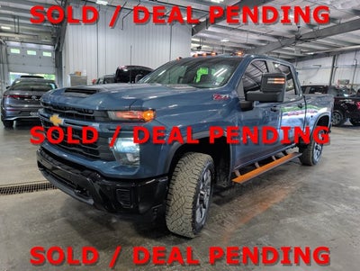 2025 Chevrolet Silverado 2500HD Custom Crew Cab 4WD Duramax 6.6L Turbo-Diesel Custom Value & Z71 Off-Road Packages Lakeshore Blue