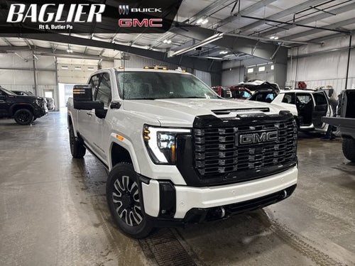 2025 GMC Sierra 2500HD Denali Ultimate Duramax 6.6L Turbo-Diesel Max Trailering Package White Frost