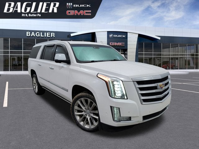 2019 Cadillac Escalade ESV Premium Luxury 4WD 6.2L V8 22s Air Ride Adaptive Cruise Crystal White