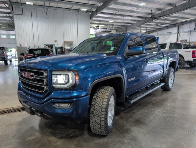 2018 GMC Sierra 1500 SLE Crew Cab 4WD 5.3L V8 Z71 Off-Road Stone Blue Metallic