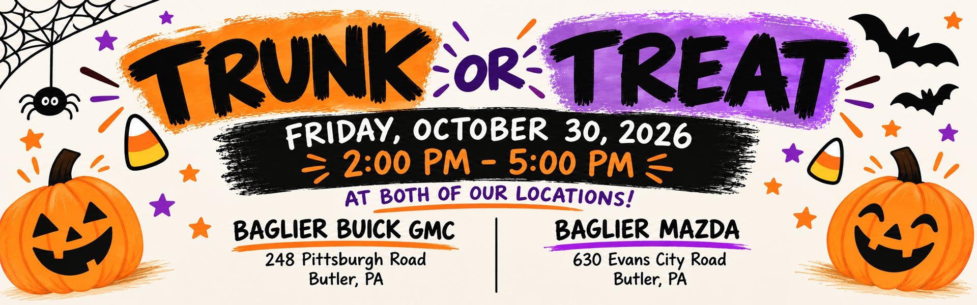 Trunk or Treat - Friday October 30 2 pm - 5 pm